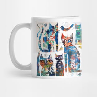 Abstract cats Mug